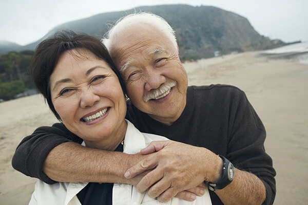 happy old couple