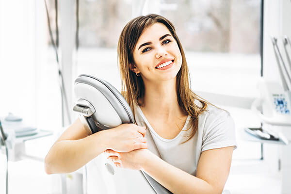 lady with dental sealants