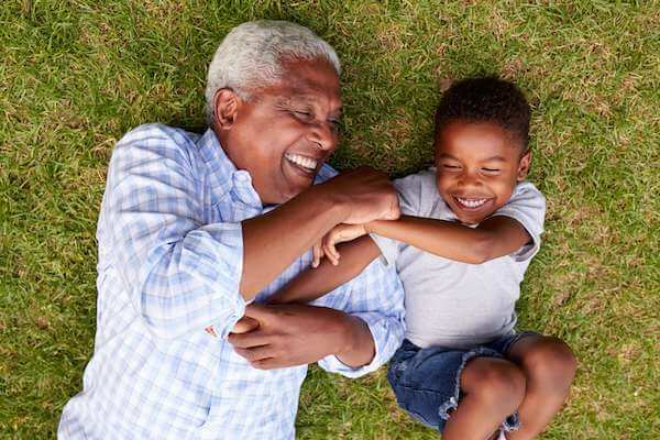 grandpa and grandchild