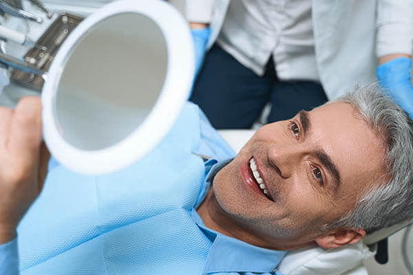 man at dentist